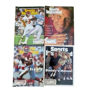 Joe Montana Sports Illustrated Magazine Lot Chiefs Football Vintage 90s